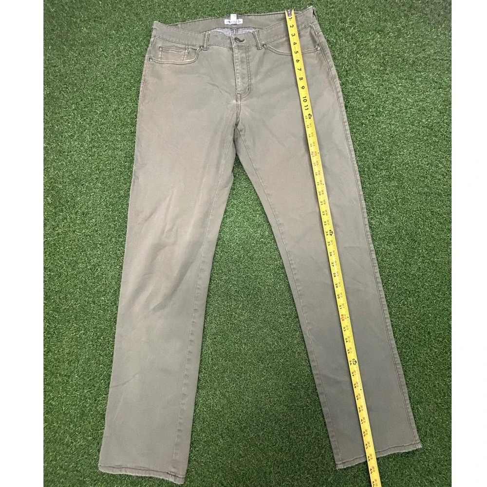 Peter Millar Mens 35 Olive Green Five Pocket Straight Leg Pants Casual Trousers